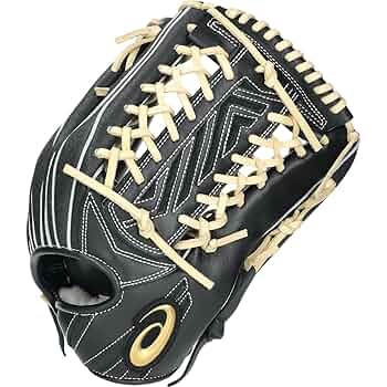 asics 軟式内野手用ブラック/ライトブラウン Amazon | アシックス 軟式グラブ トライアップ 外野手用 BGR3AU